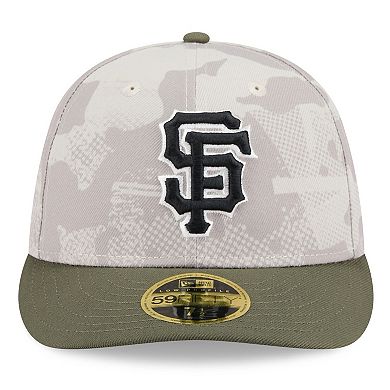 Men's New Era Light Beige/Olive San Francisco Giants 2025 Armed Forces Day Low Profile 59FIFTY Fitted Hat