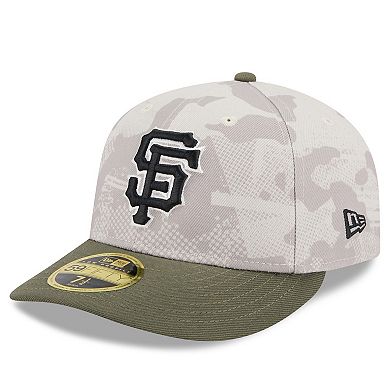 Men's New Era Light Beige/Olive San Francisco Giants 2025 Armed Forces Day Low Profile 59FIFTY Fitted Hat