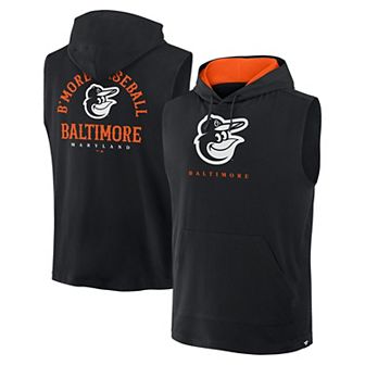 Men's Fanatics Black Baltimore Orioles Fire Speed Sleeveless Pullover Hoodie