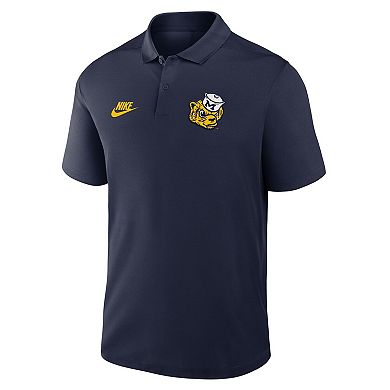 Men's Nike Navy Michigan Wolverines Primetime Victory Legacy Vault Logo Performance Polo