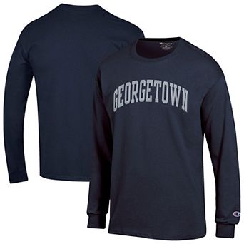 Men's Champion Navy Georgetown Hoyas Basic Arch Long Sleeve T-Shirt