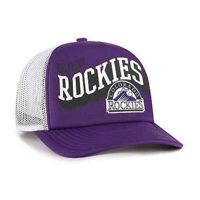 Men's '47 Purple Colorado Rockies Meander Foam Trucker Snapback Hat