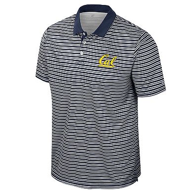 Men's Colosseum Navy Cal Bears Striped Polo