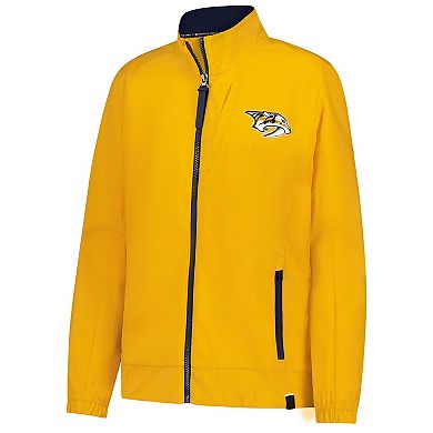 Women's Fanatics Gold Nashville Predators Authentic Pro Rink Coaches Full-Zip Jacket