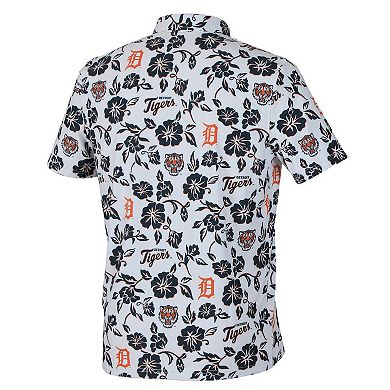 Men's Reyn Spooner White Detroit Tigers Pua Performance Polo