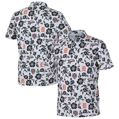 Men's Reyn Spooner White Detroit Tigers Pua Performance Polo