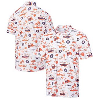 Men's�Reyn Spooner White Houston Astros Pua Performance Polo
