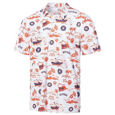 Men's Reyn Spooner White Houston Astros Pua Performance Polo