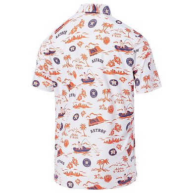 Men's Reyn Spooner White Houston Astros Pua Performance Polo