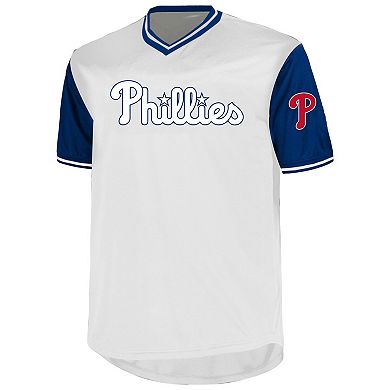 Men's�Profile Bryce Harper White Philadelphia Phillies Big & Tall Name & Number Birdeye V-Neck T-Shirt