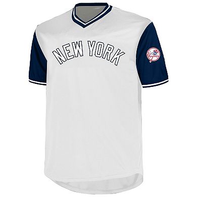 Men's Profile Aaron Judge White New York Yankees Big & Tall Name & Number Birdeye V-Neck T-Shirt