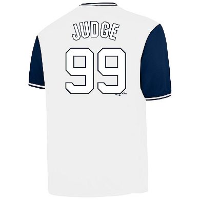 Men's Profile Aaron Judge White New York Yankees Big & Tall Name & Number Birdeye V-Neck T-Shirt