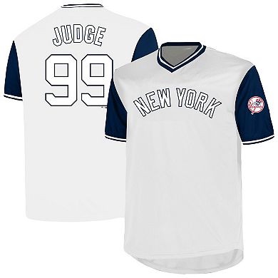 Men's Profile Aaron Judge White New York Yankees Big & Tall Name & Number Birdeye V-Neck T-Shirt