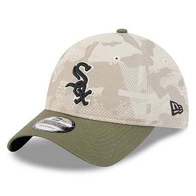 Men's New Era Light Beige/Olive Chicago White Sox 2025 Armed Forces Day 9TWENTY Adjustable Hat