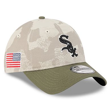 Men's New Era Light Beige/Olive Chicago White Sox 2025 Armed Forces Day 9TWENTY Adjustable Hat