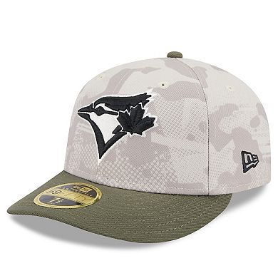 Men's New Era Light Beige/Olive Toronto Blue Jays 2025 Armed Forces Day Low Profile 59FIFTY Fitted Hat