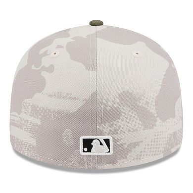 Men's New Era Light Beige/Olive Toronto Blue Jays 2025 Armed Forces Day Low Profile 59FIFTY Fitted Hat