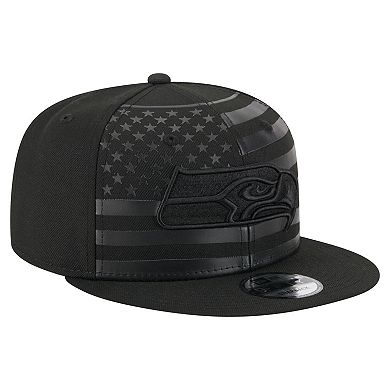 Men's New Era Black Seattle Seahawks Independent 9FIFTY Snapback Hat