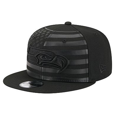 Men's New Era Black Seattle Seahawks Independent 9FIFTY Snapback Hat