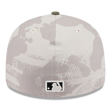 Men's New Era Light Beige/Olive Baltimore Orioles 2025 Armed Forces Day Low Profile 59FIFTY Fitted Hat