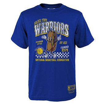 Youth��Mitchell & Ness Royal Golden State Warriors Concession Food Character T-Shirt