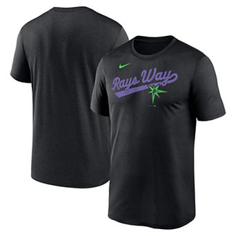Men's�Nike Black Tampa Bay Rays 2025 City Connect Team Phrase Script Legend Performance T-Shirt
