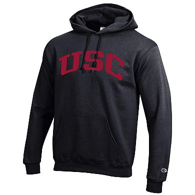 Men's Champion Black USC Trojans Basic Arch Fleece Pullover Hoodie