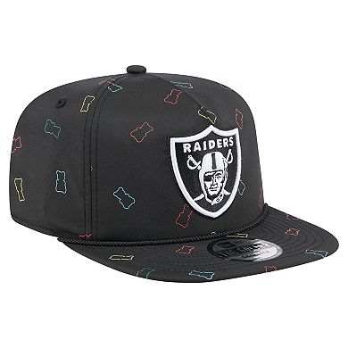Men's New Era Black Las Vegas Raiders Gummy Golfer Snapback Hat