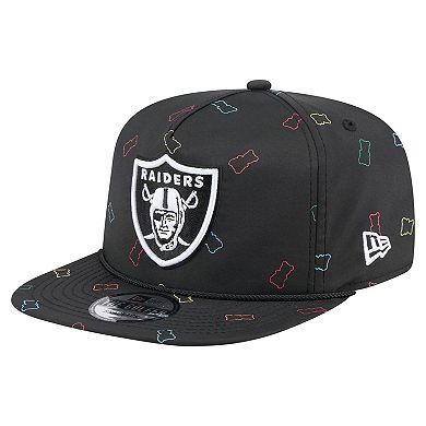 Men's New Era Black Las Vegas Raiders Gummy Golfer Snapback Hat
