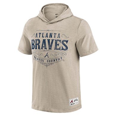 Men's Darius Rucker Collection by Fanatics Tan Atlanta Braves Hooded T-Shirt