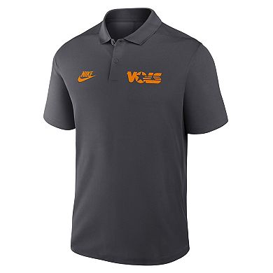 Men's Nike Anthracite Tennessee Volunteers Primetime Victory Legacy Vault Logo Performance Polo