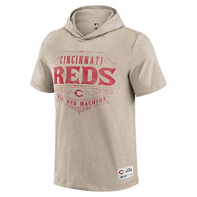Men's Darius Rucker Collection by Fanatics Tan Cincinnati Reds Hooded T-Shirt