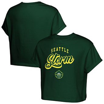 Girls Youth Green Seattle Storm City Pennant Cropped T-Shirt