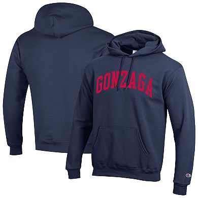 Men's Champion Navy Gonzaga Bulldogs Basic Arch Fleece Pullover Hoodie