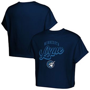 Girls Youth Navy Minnesota Lynx City Pennant Cropped T-Shirt