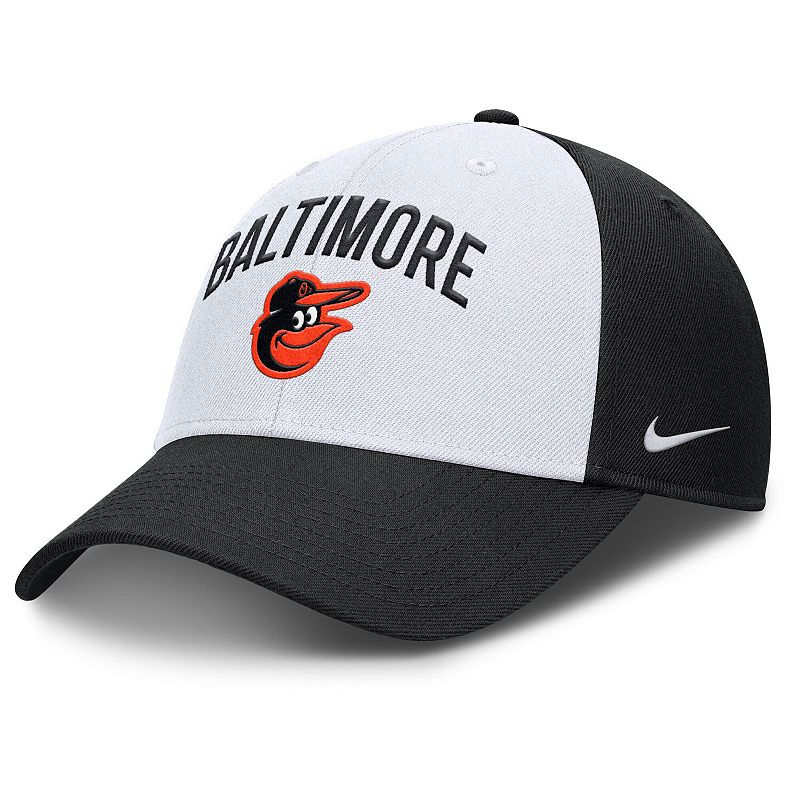 Men's Nike White/Black Baltimore Orioles Club Performance Adjustable Hat, 