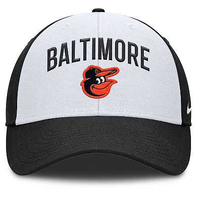 Men's Nike White/Black Baltimore Orioles Club Performance Adjustable Hat