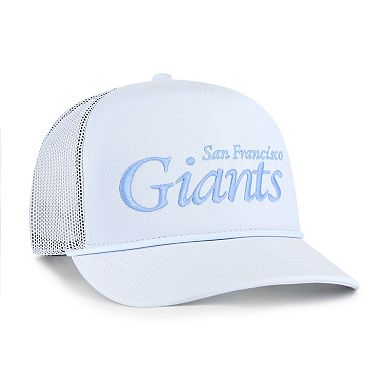 Men's '47 Light Blue San Francisco Giants Foundation Script Hitch Adjustable Trucker Hat