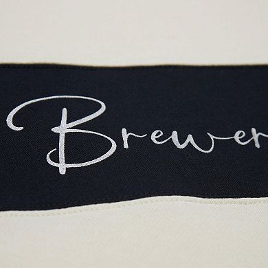 Women's Mitchell & Ness Gray/Black Milwaukee Brewers Cooperstown Collection Blocked Fleece Pullover Sweatshirt