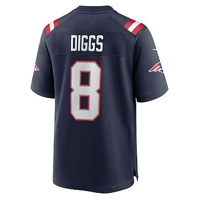 Men's Nike Stefon Diggs Navy New England Patriots Game Jersey