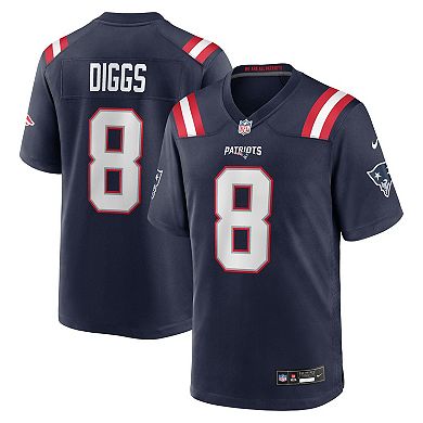 Men's Nike Stefon Diggs Navy New England Patriots Game Jersey
