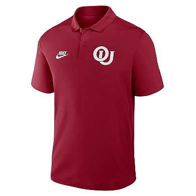 Men's Nike Crimson Oklahoma Sooners Primetime Victory Legacy Vault Logo Performance Polo
