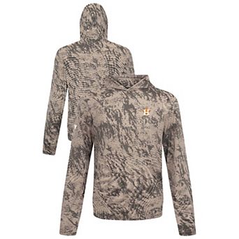 Men's�Levelwear Tan Houston Astros Insignia Lightweight Long Sleeve Hooded T-Shirt