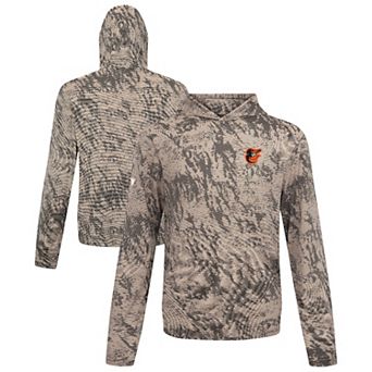 Men's�Levelwear Tan Baltimore Orioles Insignia Lightweight Long Sleeve Hooded T-Shirt