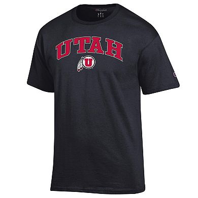 Men's Champion® Black Utah Utes Arched Logo T-Shirt