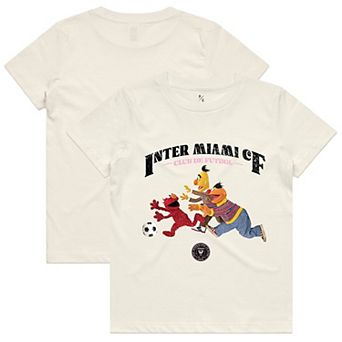 Youth Peace Collective x Sesame Street Cream Inter Miami CF Photorealistic T-Shirt