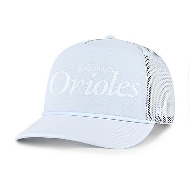 Men's '47 Light Blue Baltimore Orioles Foundation Script Hitch Adjustable Trucker Hat