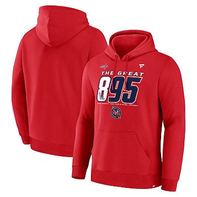 Men's Fanatics Alexander Ovechkin Athletic Red Washington Capitals NHL All-Time Leading Goal Scorer The Great 895 Pullover Hoodie
