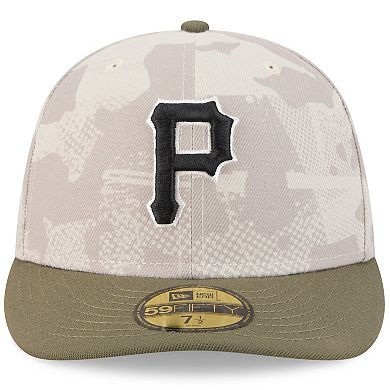 Men's New Era Light Beige/Olive Pittsburgh Pirates 2025 Armed Forces Day 59FIFTY Fitted Hat