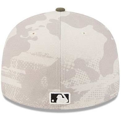 Men's New Era Light Beige/Olive Pittsburgh Pirates 2025 Armed Forces Day 59FIFTY Fitted Hat